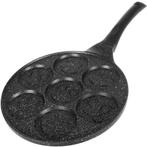 Koekenpan voor het bakken van 7 emoji pancakes 26 cm zwart, Ophalen of Verzenden, Nieuw