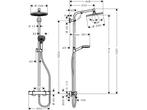 hansgrohe Crometta S Showerpipe 240 1jet met thermostaat, Verzenden, Zo goed als nieuw