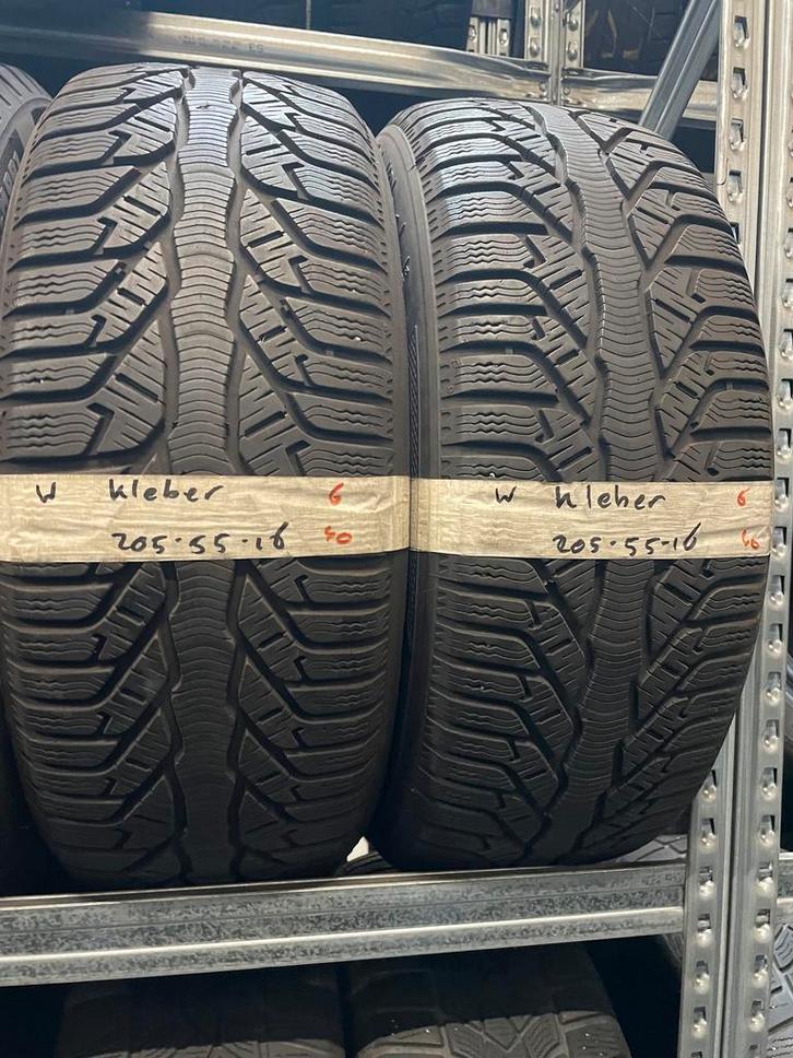 205-55-16 Kleber Winterbanden 6mm Incl Montage 205 55 16, Auto-onderdelen, Banden en Velgen, 16 inch, Winterbanden, 205 mm, Personenwagen