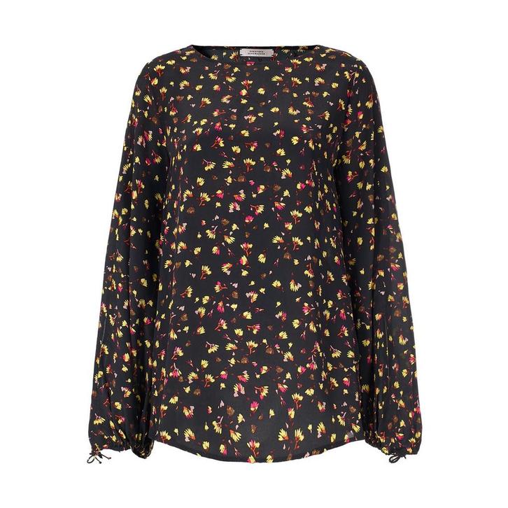 Dorothee Schumacher • zwarte blouse met bloemen • 38 (3), Kleding | Dames, Tops, Zwart, Nieuw, Maat 38/40 (M), Verzenden