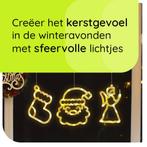 Kerstverlichting Raam Kerstengel + Kerstman Gezicht +, Diversen, Kerst, Verzenden, Nieuw