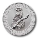 Kookaburra 1 oz 1995 (154.247 oplage), Postzegels en Munten, Munten | Oceanië, Zilver, Losse munt, Verzenden