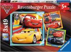 Disney Cars 3 Puzzel - Legendes van de baan (3 x 49 stukjes), Nieuw, Verzenden