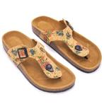 Kurk sandalen - slippers - bloemen, Ophalen of Verzenden, Nieuw