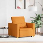 vidaXL Uittrekbaar slaapbank eenpersoons Donkergeel 90 x 165, Huis en Inrichting, Fauteuils, Verzenden, Nieuw