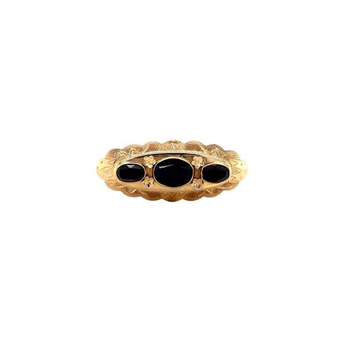 Gouden vintage broche met granaat 14 krt, Sieraden, Tassen en Uiterlijk, Broches, Nieuw, Ophalen of Verzenden