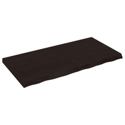 vidaXL Wandschap behandeld massief eikenhout donkerbruin, Huis en Inrichting, Woonaccessoires | Wandplanken en Boekenplanken, Nieuw
