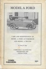 care of maintenance of model A Ford automobiles model A Truc, Verzenden