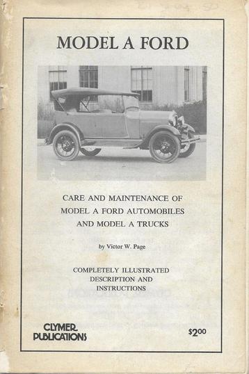 care of maintenance of model A Ford automobiles model A Truc beschikbaar voor biedingen