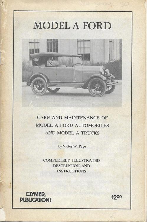 care of maintenance of model A Ford automobiles model A Truc, Auto diversen, Handleidingen en Instructieboekjes, Verzenden
