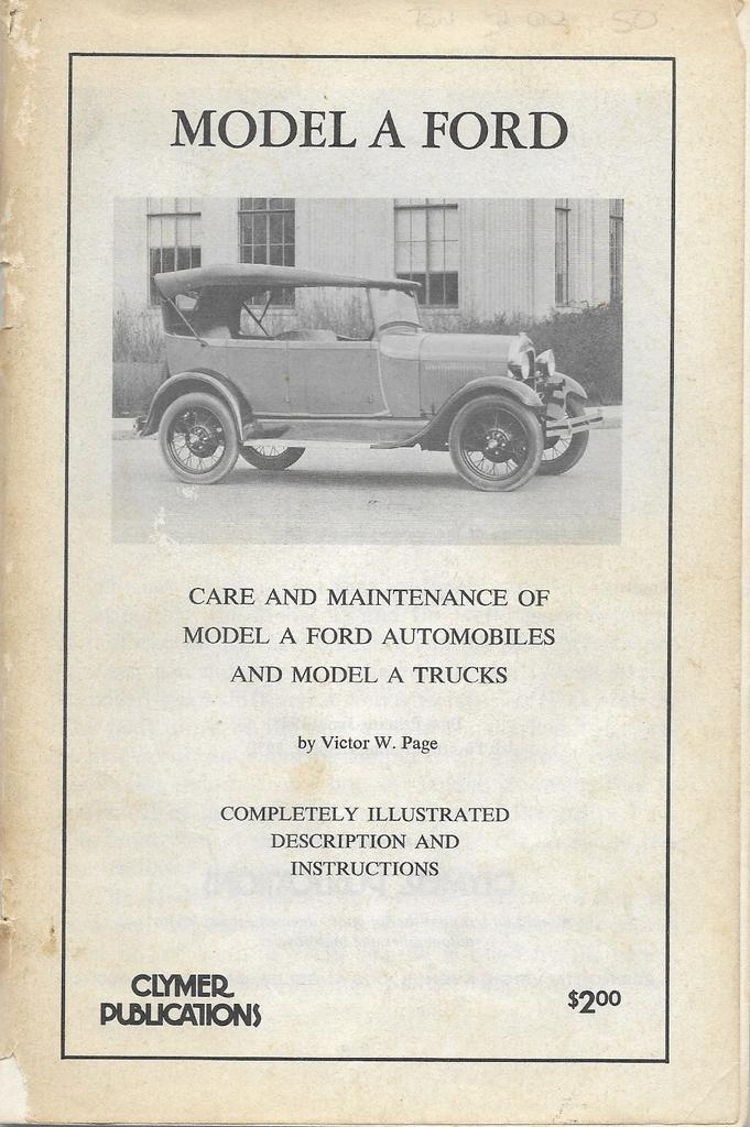 care of maintenance of model A Ford automobiles model A Truc, Auto diversen, Handleidingen en Instructieboekjes, Verzenden