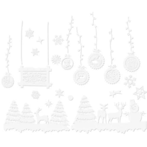 Ruhhy Kerst Raamstickers Set - Feestelijke Decoratie voor..., Diversen, Kerst, Nieuw, Ophalen of Verzenden