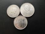 Monaco. Lot de 3 monnaies en argent (10 Francs et 50 Francs), Postzegels en Munten