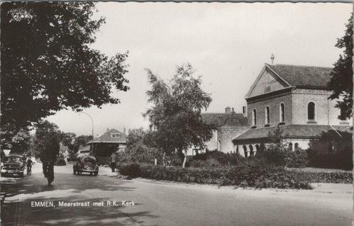 EMMEN - Meerstraat met R.K. Kerk, Verzamelen, Ansichtkaarten | Nederland, Verzenden