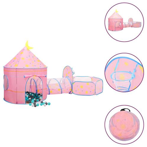 vidaXL Kinderspeeltent met 250 ballen 301x120x128 cm roze, Kinderen en Baby's, Speelgoed | Speeltenten, Nieuw, Verzenden