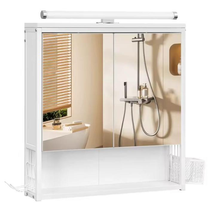 LED Badkamer Spiegelkast – Wandkast met Plank en Opbergbakke, Huis en Inrichting, Kasten | Overige, Nieuw, Verzenden