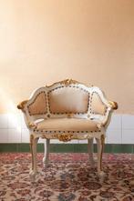 Stoel - Beuken, Fluweel, Antiek en Kunst, Curiosa en Brocante