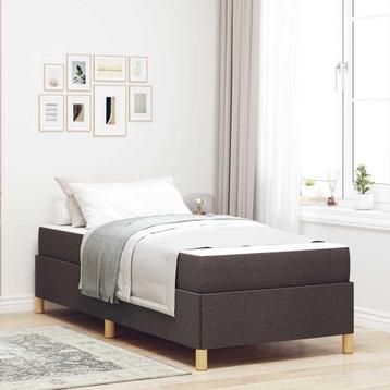 vidaXL Boxspring bed met matras Donkerbruin en Wit 90 x 200 beschikbaar voor biedingen