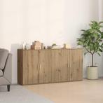 vidaXL Dressoirs 2 pcs artisanaal eikenkleurig 79 x 38 x 80, Verzenden, Nieuw, Overige houtsoorten, Minder dan 50 cm