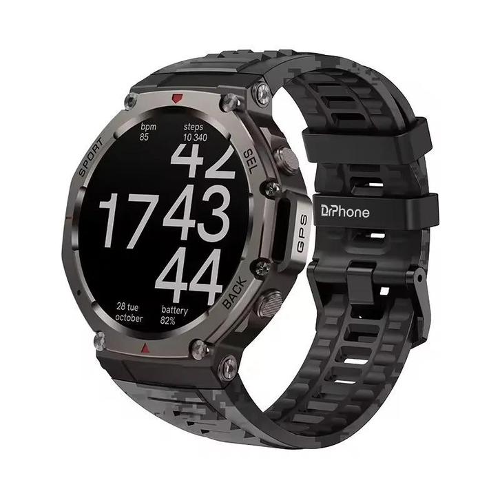 DrPhone CoreX Pro Tactical – Militair GPS Smartwatch – AMOLE, Sieraden, Tassen en Uiterlijk, Smartwatches, Verzenden