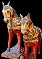 Schitterend koppel oude paarden. - Hout - inconnu - India -