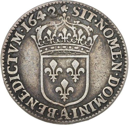 Frankrijk. Louis XIII (1610-1643). 1/12 Écu 1642-A Paris, Postzegels en Munten, Munten | Europa | Euromunten