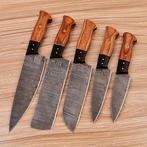 Keukenmes - Chefs knife - Gevouwen staal, tijgerhout -