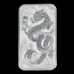 Australië. 1 Dollar 2024 Dragon 1 Oz de Plata Rectangular