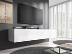 Zwevend TVMeubel Mat zwart/wit 100/160/180/200/320cm hangend, Huis en Inrichting, Nieuw, 150 tot 200 cm, Minder dan 100 cm, 25 tot 50 cm