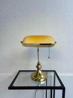 Tafellamp - Stijlvolle Notarislamp in Messing met Beige Kap