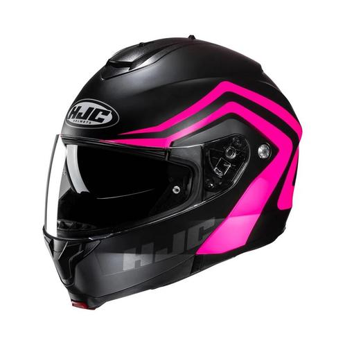 HJC C91N Nepos - Zwart/Roze, Motoren, Kleding | Motorhelmen, S, HJC, Systeemhelm, Verzenden