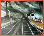 Maurice De Vlaminck (1876-1958) - Départ imminent du train, Antiek en Kunst