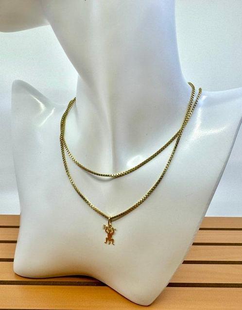 Zonder Minimumprijs - Ketting met hanger - 18 karaat Geel, Sieraden, Tassen en Uiterlijk, Antieke sieraden