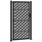 Stalen Tuinpoort met Kruis - Tweedekansje - 105x180cm Zwart, Tuin en Terras, Tuinhekken en Hekwerk, Met poort, Nieuw, Ophalen of Verzenden