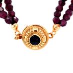 Vintage granaat collier met gouden sluiting 14 krt, Ophalen of Verzenden, Nieuw