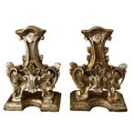 Een paar altaarversieringen - 35 cm (2) - Antiek - Hout -