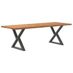 vidaXL Eettafel rechthoekig 240x90x74 cm massief eikenhout, Huis en Inrichting, Tafels | Eettafels, Verzenden, Nieuw