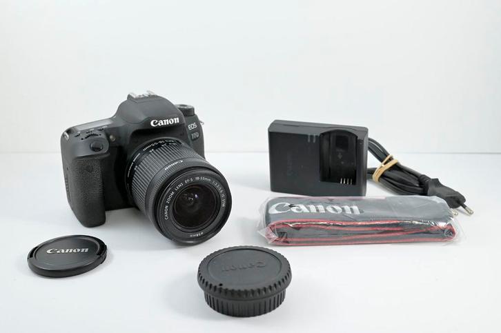 Canon 77D + EF-S 18-55mm F3,5-5,6 IS STM, Audio, Tv en Foto, Fotocamera's Digitaal, 4 t/m 7 keer, Gebruikt, Canon, Ophalen of Verzenden