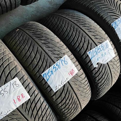 2 x Michelin Pilot Alpin 5 215-55-18 Winterbanden 6mm, Auto-onderdelen, Banden en Velgen, 18 inch, Winterbanden, 215 mm, Personenwagen
