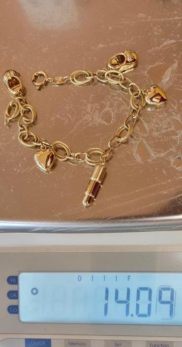 Bedelarmband - 18 karaat Geel goud beschikbaar voor biedingen