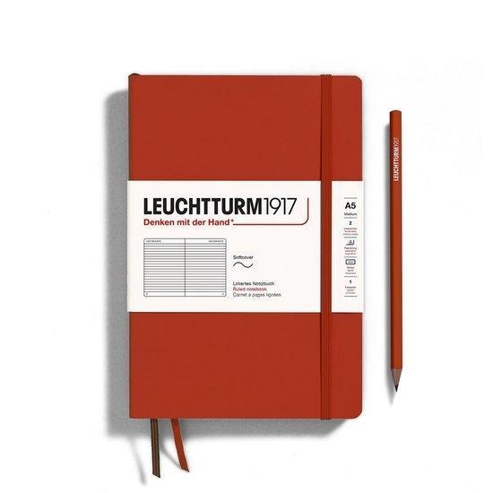 Leuchtturm Notitieboek A5 Softcover Fox Red Gelinieerd, Boeken, Overige Boeken, Verzenden