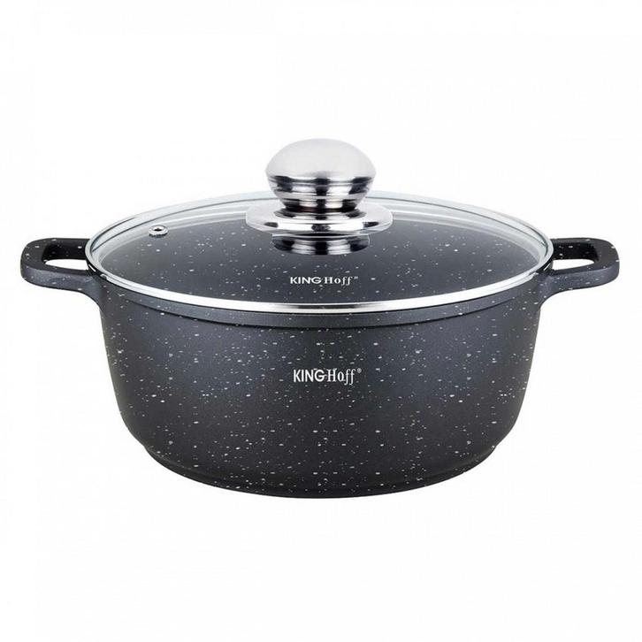 Kinghoff KH-1595 braadpan met marmeren coating 24 cm 4.5, Huis en Inrichting, Keuken | Potten en Pannen, Ophalen of Verzenden