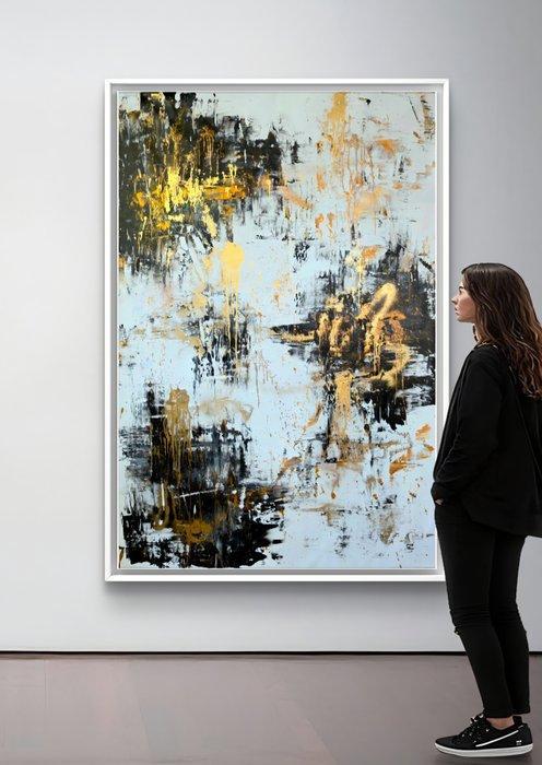 Irena Lenartowicz - Black&Gold Composition - XXL, Antiek en Kunst, Kunst | Schilderijen | Modern