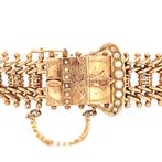 Roségouden armband met parels 21 cm 14 krt, Nieuw, Ophalen of Verzenden