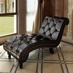 vidaXL Chaise longue kunstleer bruin, Verzenden, Nieuw