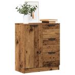 vidaXL Dressoir 60x30x70 cm bewerkt hout oud houtkleurig, Huis en Inrichting, Kasten | Dressoirs, Verzenden, Nieuw, 50 tot 100 cm