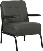 Donkergrijze leren industriële retro stoel - Toledo Leer Ant, Huis en Inrichting, Fauteuils, Nieuw, Ophalen of Verzenden, 50 tot 75 cm