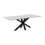 *WOONWINKEL* Eettafel Keramiek Marmerlook Wit 200x100 Cm, Huis en Inrichting, Tafels | Eettafels, Verzenden, Nieuw