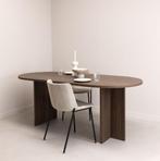 SALE! Ovale Eettafel Noa, 200cm, kleur Bruin Notenhout, Huis en Inrichting, Verzenden, Nieuw, 50 tot 100 cm, Vijf personen of meer