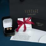 Gouden solitair oorstekers met carneool 14 krt, Ophalen of Verzenden, Nieuw